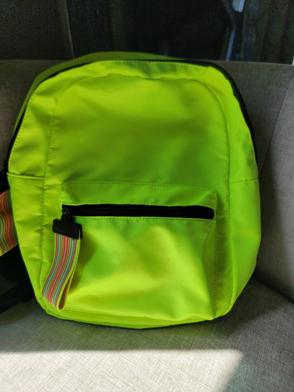 Neon Green Men’s Backpack – Lightweight Everyday Bag